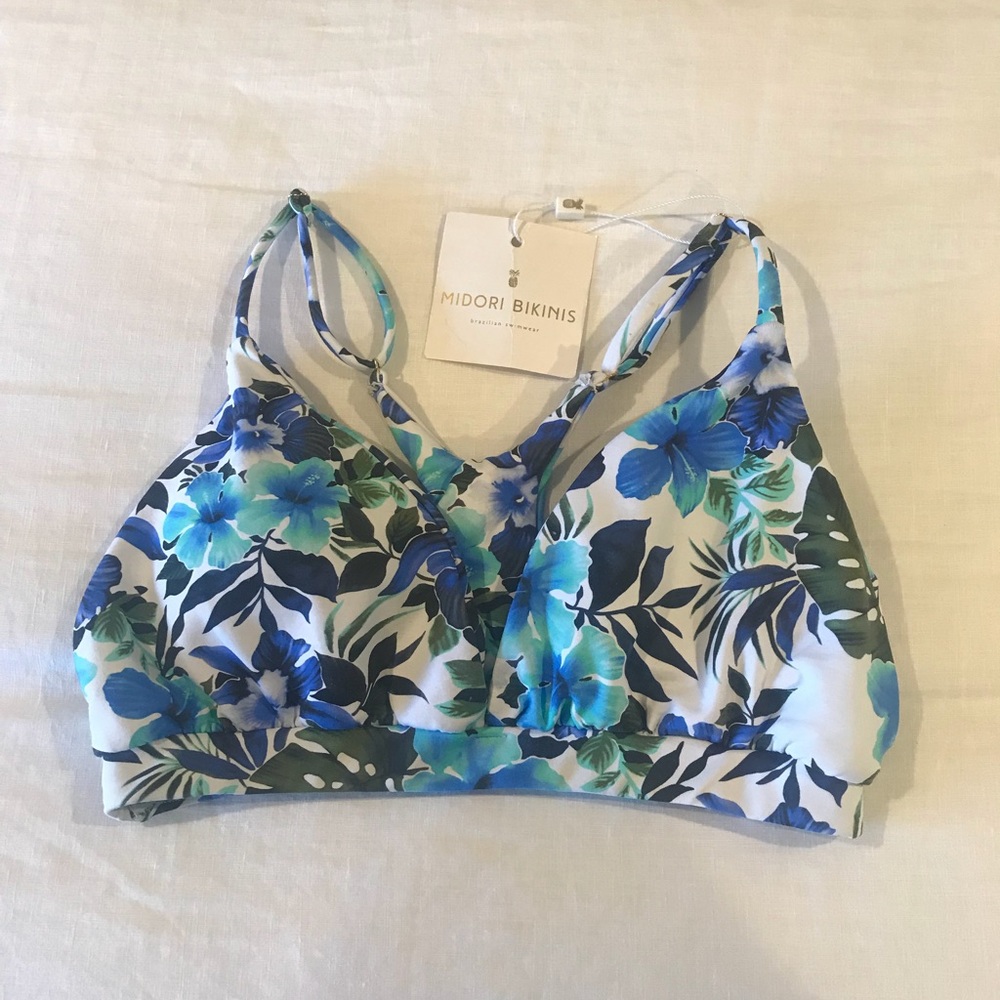 NWT MIDORI BIKINIS Blue Hibiscus Cosabella